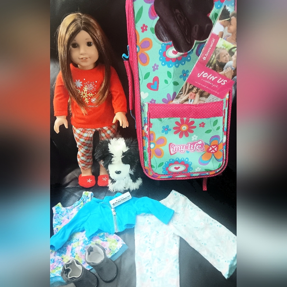 American Girl Truly Me / Just Like You #57 Doll - Brown Hair / Eyes Bundle
